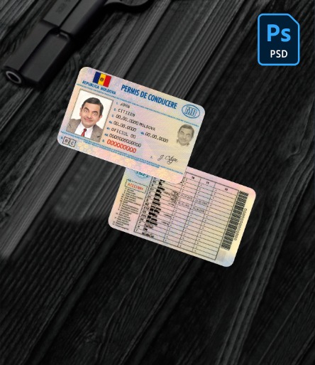 Moldova driving license PSD